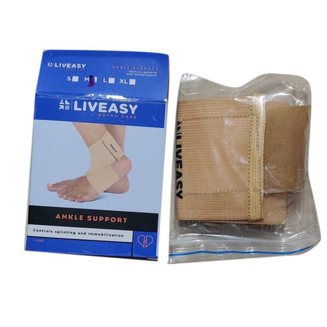 Liveasy ortho care ankle support (L SIZE) pack of 2