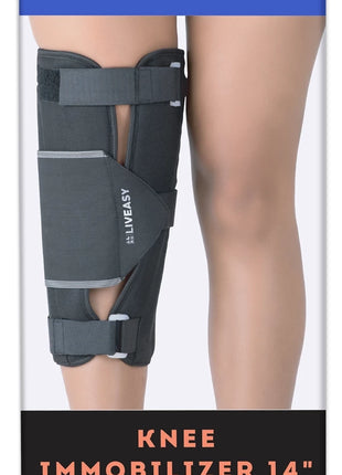 LIVEASY ORTHO CARE KNEE IMMOBILIZER LONG KNEE BRACE (S SIZE)