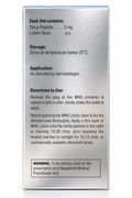 MHG Deca-Peptide Lotion 3ml back packaging and directions