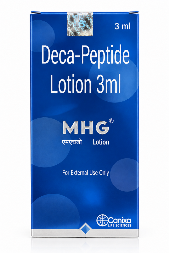 MHG Deca-Peptide Lotion 3ml front packaging