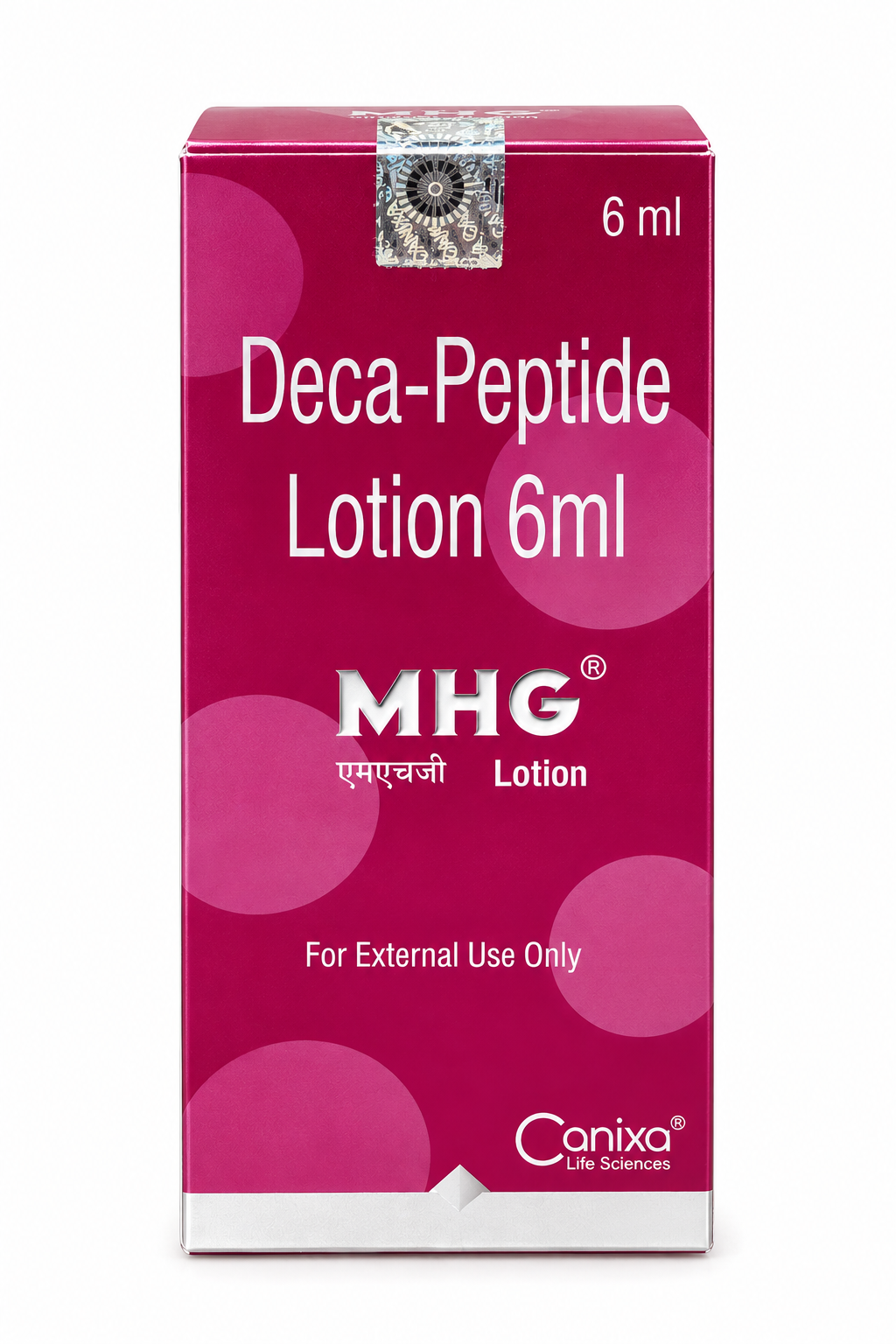 MHG Deca-Peptide Lotion 6ml Canixa Life Sciences outer packaging