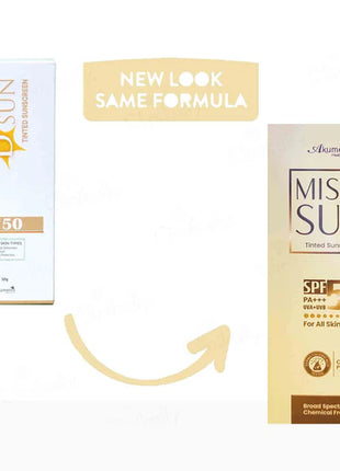 Mis D Sun Tinted Sunscreen SPF PA +++ 50