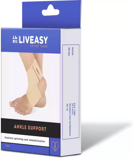 Liveasy ortho care ankle support (L SIZE) pack of 2