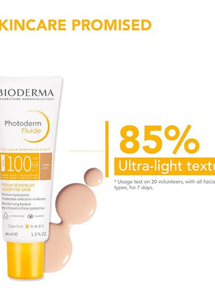 Bioderma Photoderm Fluide SPF 100+ Claire Light Sunscreen Cream 40ml | 1.3 Fl Oz