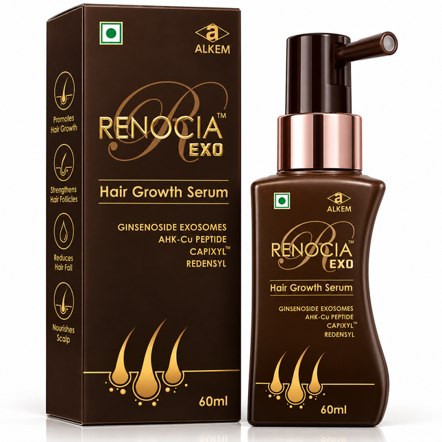 Renocia EXO Hair Growth Serum 60 ml packaging and bottle product view