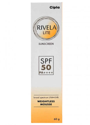 Rivela Lite Sunscreen SPF 50, 60gm (Rs. 15.43/gm)