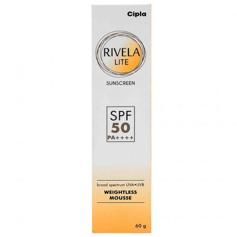 Rivela Lite Sunscreen SPF 50, 60gm (Rs. 15.43/gm)