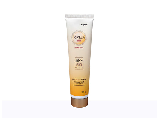 Rivela Lite Sunscreen SPF 50+ PA++++ 60 Gm | Cipla