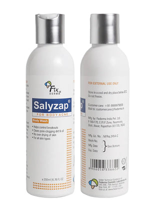 Salyzap Body Wash for Body Acne | Salicylic Acid Body Wash, 2% Salicylic acid, 1% Azelaic acid, 0.1% Tea tree oil