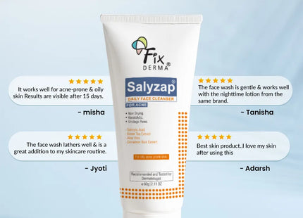 Fixderma Salyzap daily face cleanser for acne 60g