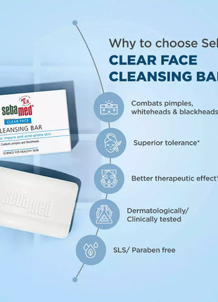 SEBAMED CLEAR FACE BAR 100g pack of 2