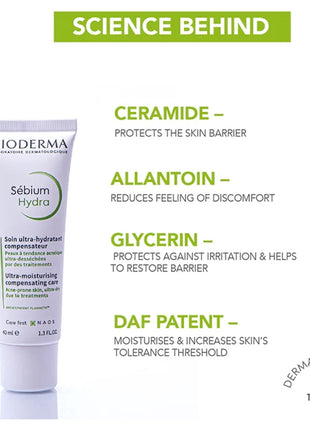 Bioderma Sebium Hydra Moisturiser 40ml | 1.3 Fl Oz