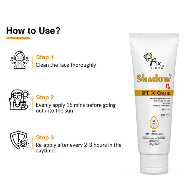 Fixderma Shadow Rx SPF 50 Cream 75g