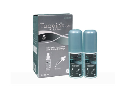 Tugain Twins 5 Solution for Hair Growth(60ml Each)