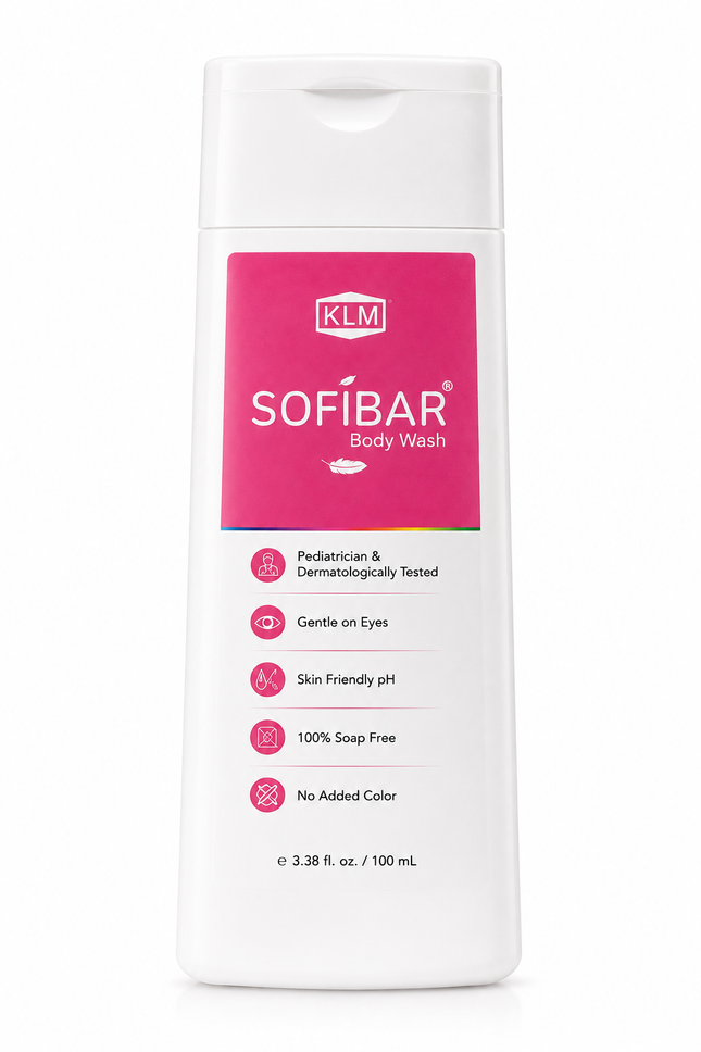 KLM Sofibar Body Wash 100 mL front bottle product image on white background