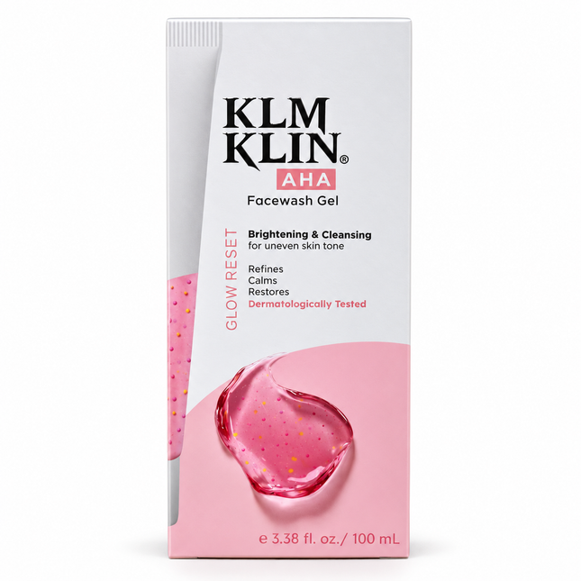 KLM KLIN AHA Facewash Gel 100 mL front packaging, single unit