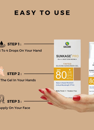 Sunkage pro tinted spf80 sunscreen 50ml