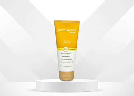 Photostable Gold Matte Finish Sunscreen Gel SPF 55