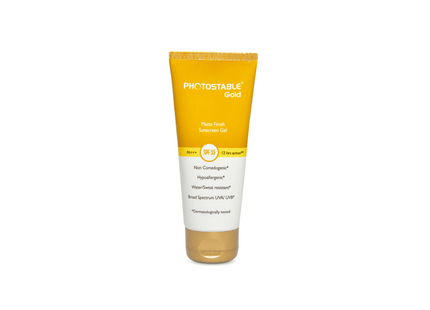 Photostable Gold Matte Finish Sunscreen Gel SPF 55