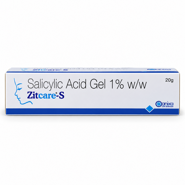 Zitcare-S 1% Salicylic Acid Gel 20g front