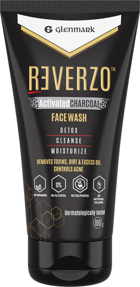 Reverzo Charcoal Facewash Face Wash 100G|Glenmark