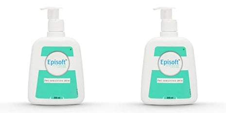 Episoft Cleansing Lotion for Sensitive & Dry Skin I Gentle Cleanser removes Excess oil I Moisturises and Makes Skin Soft and Glowing I Removes Makeup I Free of SLS & Paraben 250ml, Pack of 2