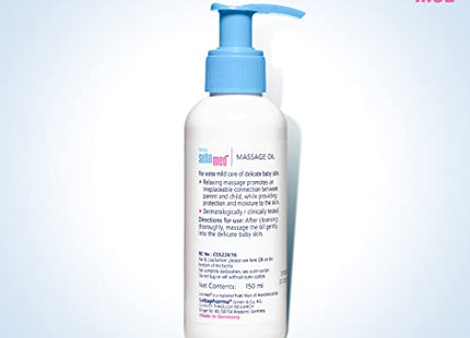 Sebamed Baby Massage Oil 150ml| Contains Soya Oil & Vitamin F |Non greasy | Does not solidify