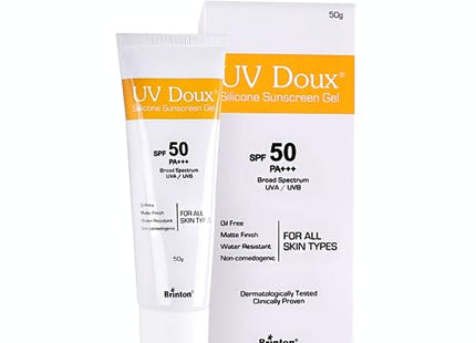 UvDoux Face & Body Sunscreen gel with SPF 50 PA+++ in Matte Finish and Oil Free Formula| Water Resistant Sunscreen| Protection against UVA/UVB Rays (100 GM)