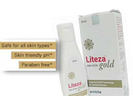 LITEZA SKIN LOTION GOLD Enriched Gluthathione + And Vitamin C (50 ML )