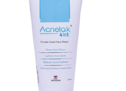 Acnelak 4 in 1 Pimple Care Face Wash For Cleans acne Pores, Lighten Acne Spots, Clams And Soothes Skin KarissaKart