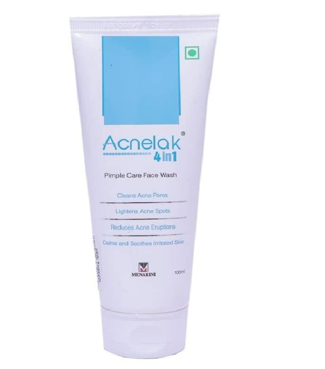 Acnelak 4 in 1 Pimple Care Face Wash For Cleans acne Pores, Lighten Acne Spots, Clams And Soothes Skin KarissaKart