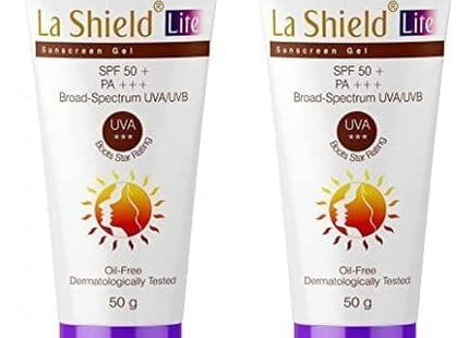 La Shield Lite SPF 50 Mineral Sunscreen | Skin lightening in 3 Weeks | Even Skin tone | PA +++ | All Skin types | 50 gm x Pack of 2 KarissaKart