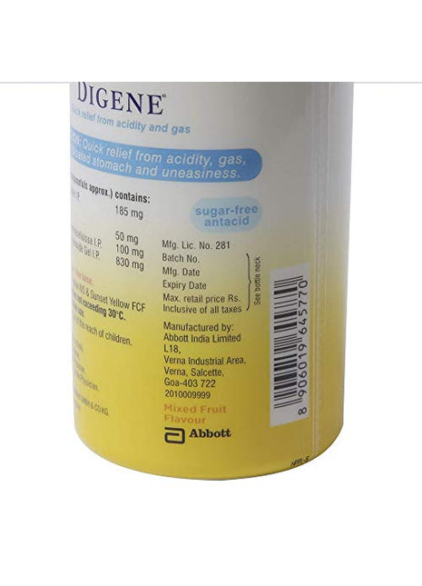 Digene Gel Syrup - 200 ml (Pack of 2, Mixed Fruit)