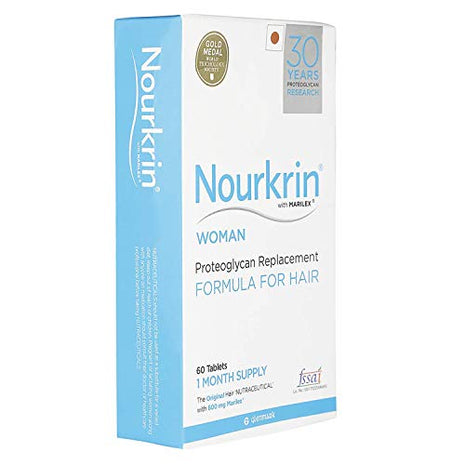 Nourkrin Woman Hair Growth Program for Hair Fall Treatment - 60 Tablets 1 Month Pack