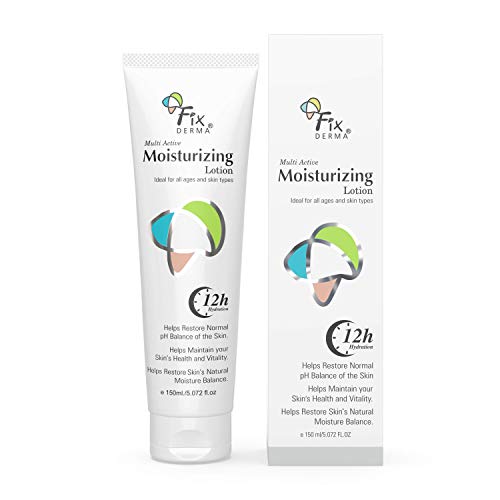 Fixderma Moisturizing Lotion Daily Moisturizer for Dry Skin Body Face Moisturizer Provides Hydration Calmness Non-Comedogenic Non-Greasy 150ml
