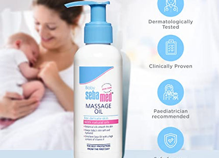 Sebamed Baby Massage Oil 150ml| Contains Soya Oil & Vitamin F |Non greasy | Does not solidify