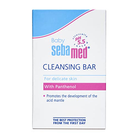 Sebamed Baby Cleansing Bar 150g|Ph 5.5 | With Panthenol|No tears & Soap Free bar| For Delicate skin