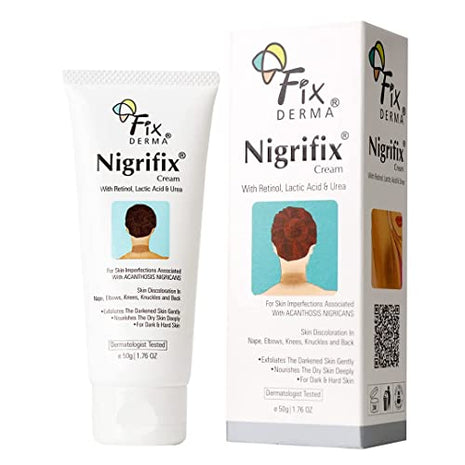 Fixderma Nigrifix Cream for Acanthosis Nigricans with Lactic Acid | Dermatologist Tested Retinol Cream | Hyperpigmentation Removal Cream | For Dark Body Parts like Neck, Ankles, Knuckles, Armpits, Thighs & Elbows | Exfoliant - 50g