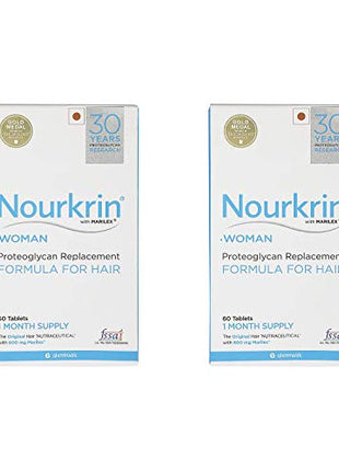 Nourkrin Woman Hair Growth 60 Tablets 1 Month Pack of 2