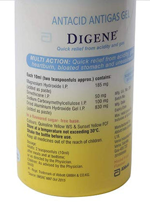 Digene Gel Syrup - 200 ml (Pack of 2, Mixed Fruit)