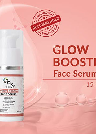 Fixderma 5% Niacinamide Serum Glow Booster Face serum with 6.5% Mandelic Acid & 0.5% Gallic Acid | Skin Brightening Serum | Face Serum for Men & Women - 15g