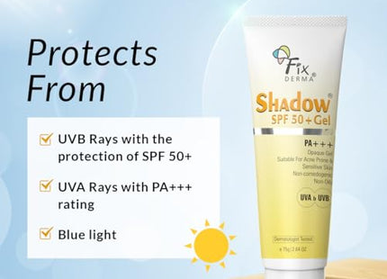 Fixderma Shadow SPF 50+ Gel Sunscreen For Oily Skin 75gms