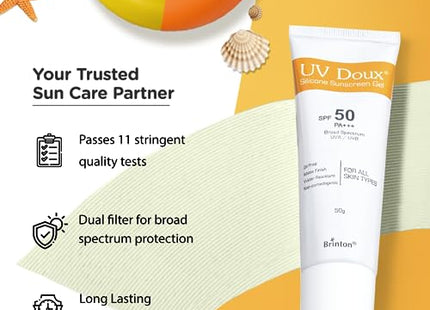UvDoux Face & Body Sunscreen gel with SPF 50 PA+++ in Matte Finish and Oil Free Formula| Water Resistant Sunscreen| Protection against UVA/UVB Rays (100 GM)