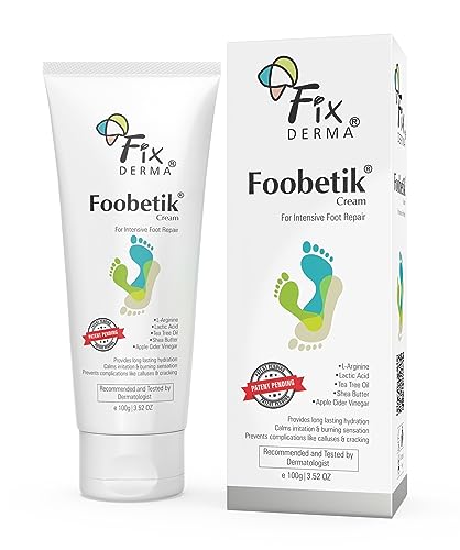 Fixderma Foobetik Cream, Foot cream, Foot care, For Dry & Cracked Feet, Moisturizes & Soothes Feet, Heel Repair, For Calloused, or Chapped Skin, Paraben Free 100 G
