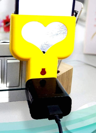Heart Shaped Charging Holder (Pack of 2 )-Yellow