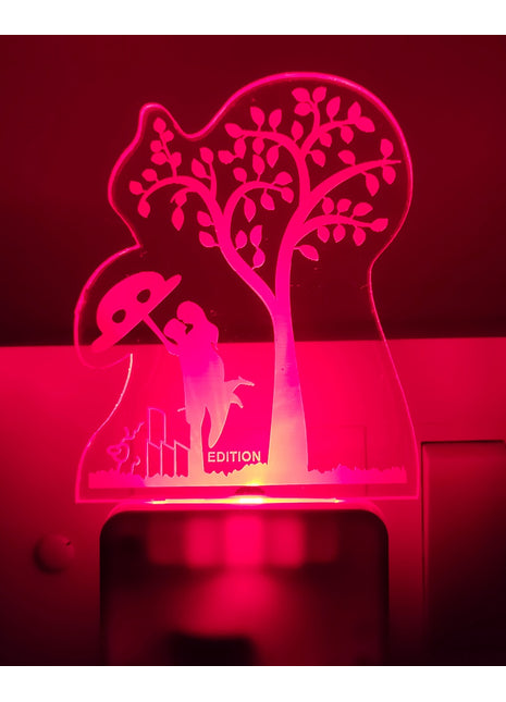 Romantic Couple Under Tree AC Adapter Night Lamp