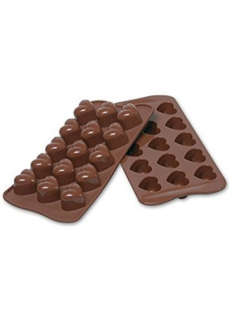 Pack Of_2 Heart Shape Design Chocolate Mold (Color: Assorted)