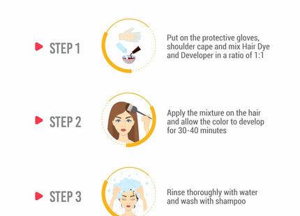 Cuticolor Hair Coloring Cream, Hair Color, 60g + 60g - Dark Brown (Pack of 1)