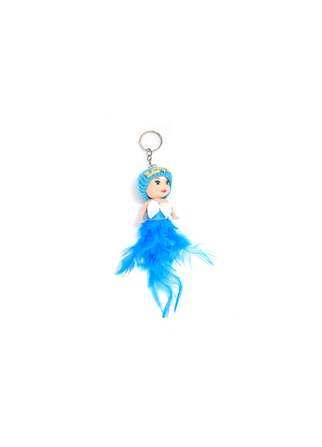Pack of 5_Feather Doll Keychain (Color: Assorted)