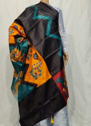KARISSA Women's Khadi Silk Digital Printed Dupatta Multi Length 2 2.4 mtr PID39193 KarissaKart